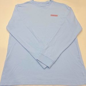 Vineyard Vines Youth L LS Blue Logo T-shirt